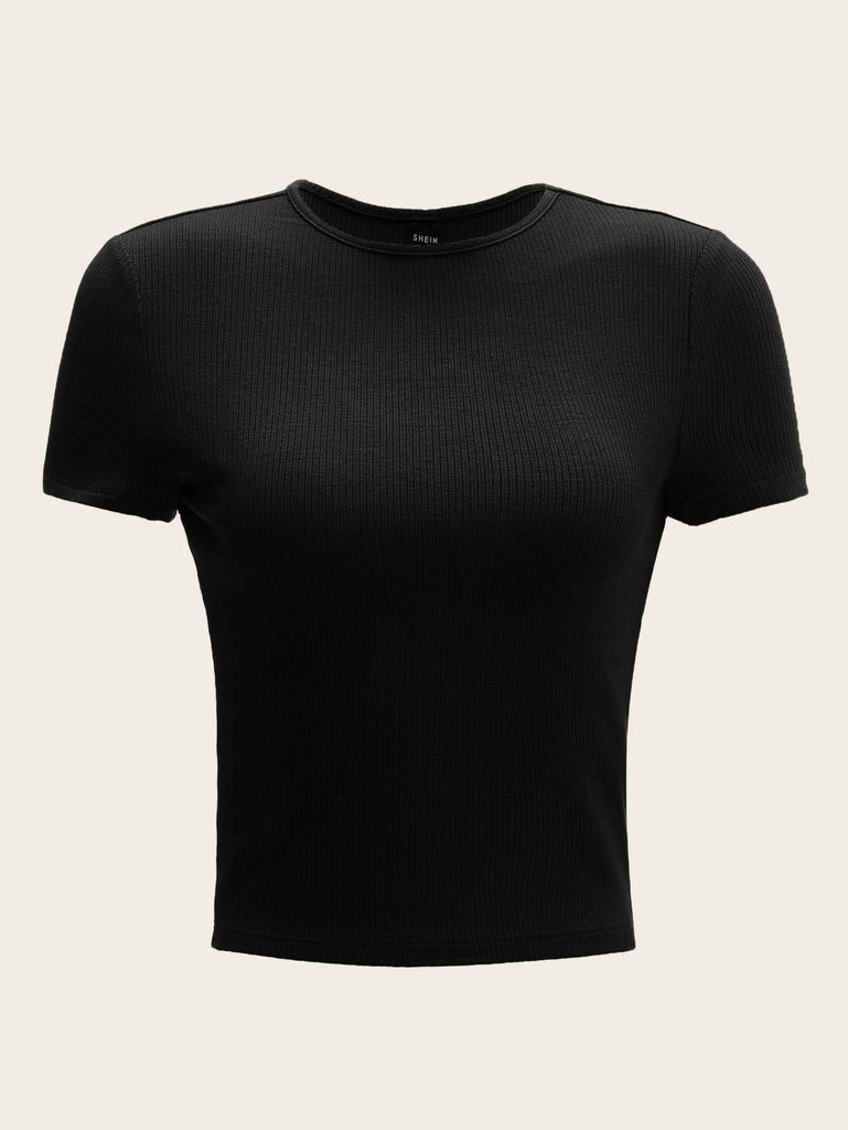 Blusa negra basica on sale