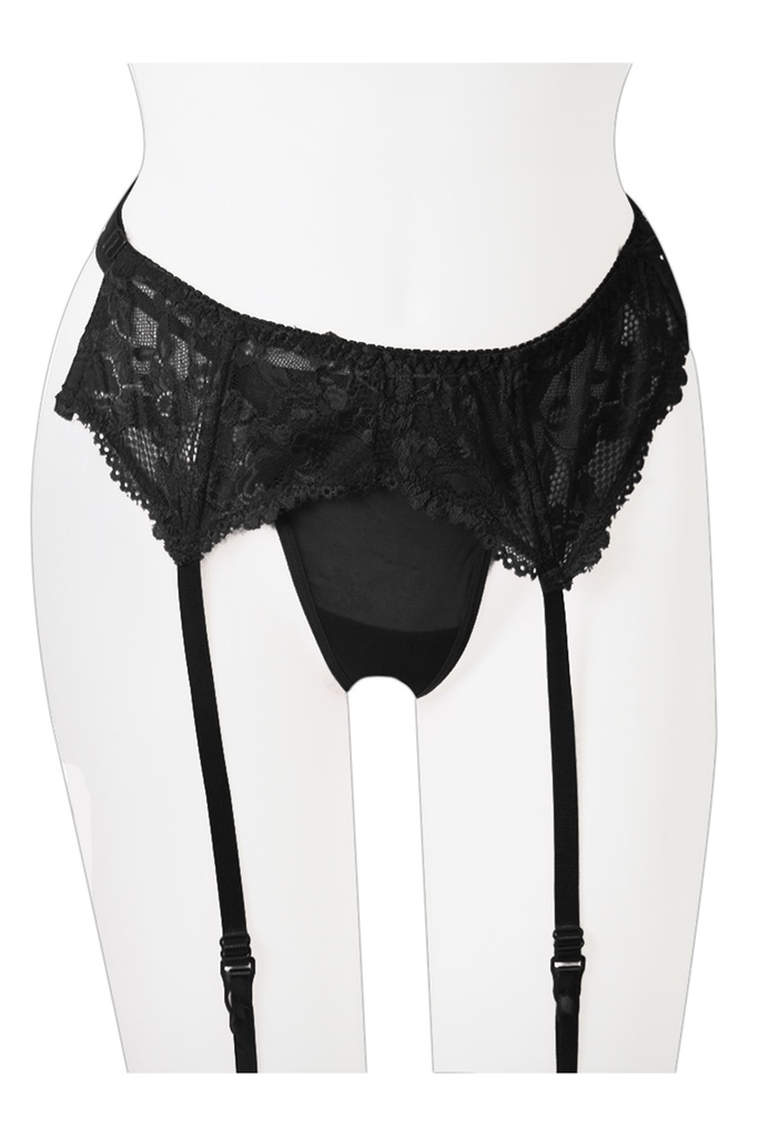 Liguero Negro de Encaje Floral MINX BOUTIQUE