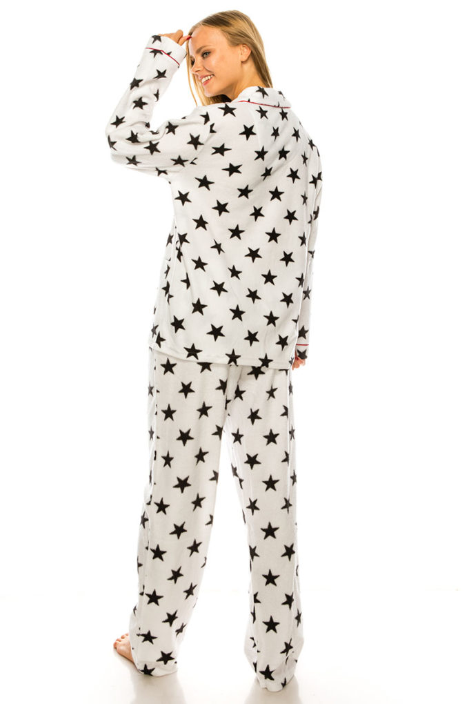 Pijama 2PCS Estrellas Blanco