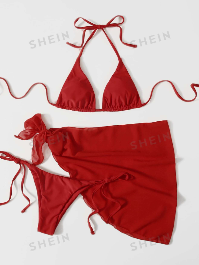 Set 3PCS Bikini Rojo