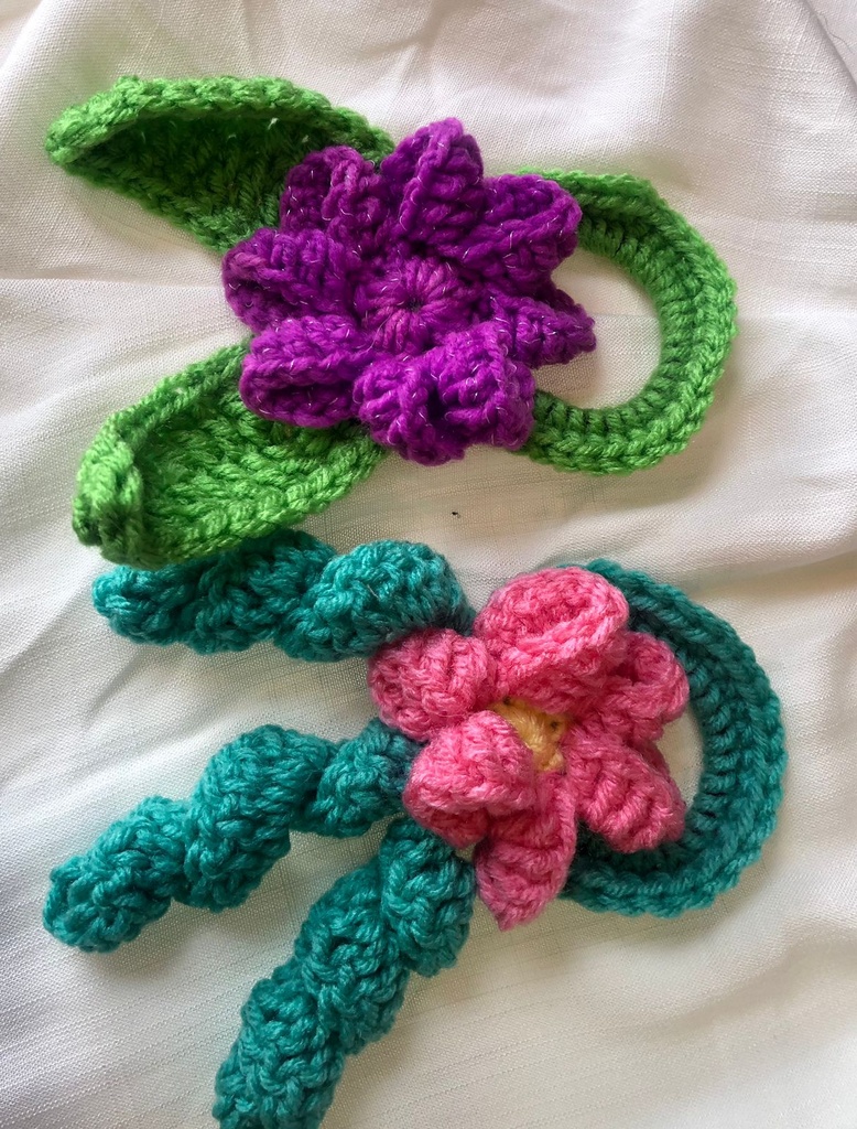 Scrunchie Crochet con Diseño