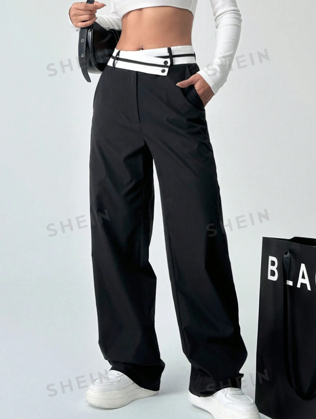 Pantalon Asimetrico Negro