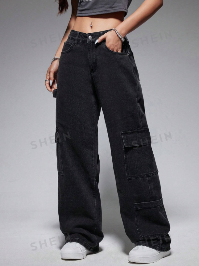 Pantalon Cargo Negro