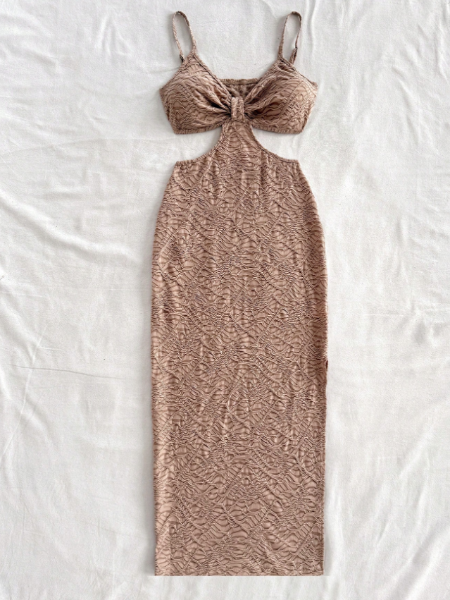 Vestido Cafe con Aberturas