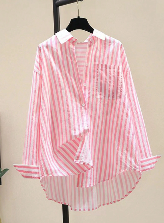 Camisa Rosa de Rayas