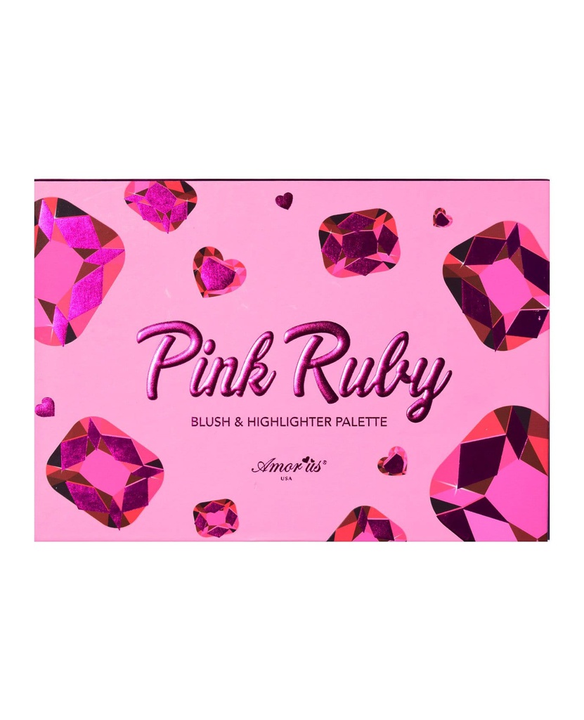 Paleta de Rubor e Iluminador Pink Ruby