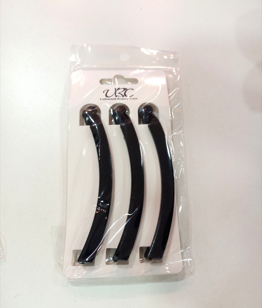 3PCS Pinzas para Cabello Negras UBC