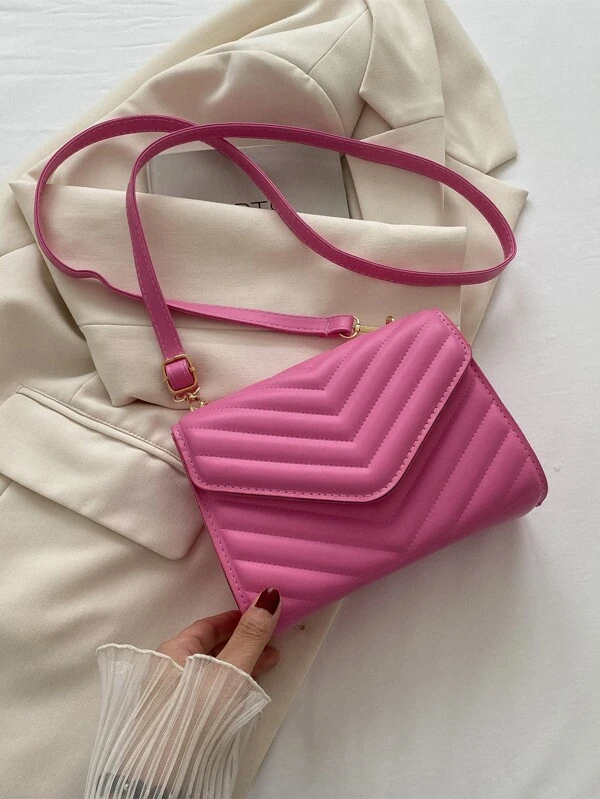 Bolsa de Mano Fucsia Cuadrada
