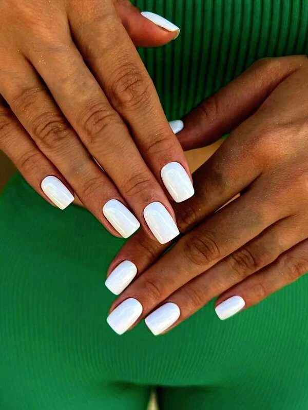 Kit 24PCS de Uñas Postizas Blanca