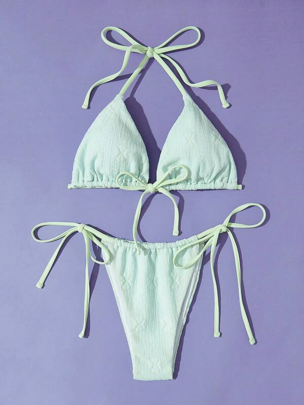 Bikini 2PCS Tiangle Halter Menta