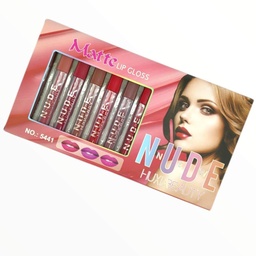 [Huxia Beauty 5441 Tercer Cielo] Kit 12PCS Labiales Nude Lip Gloss