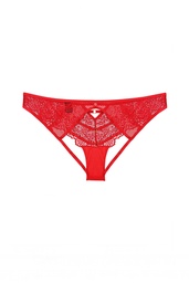 Tanga Roja Encaje Floral