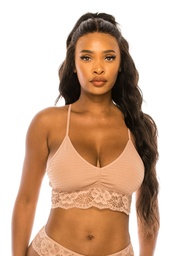 Bralette Liso Beige con Encaje