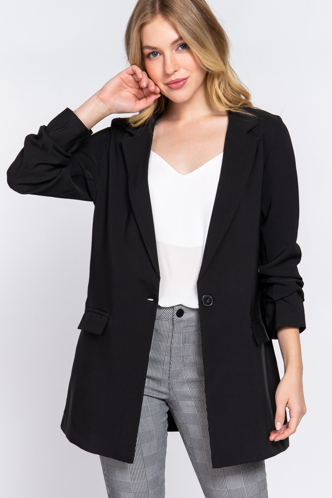 Blazer Negro de Salir Largo