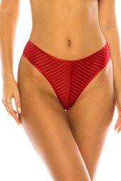 Tanga Roja de Rayas Encaje