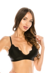 Bralette Negro de Encaje Triangular