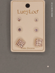 [Lucy Loo] Paquete de 3 Pares Aretes