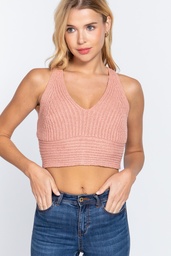 Crop Top V Tejido