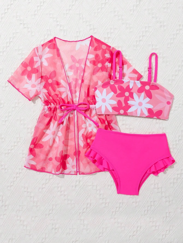 Traje de Baño 3PCS Kimono Niña