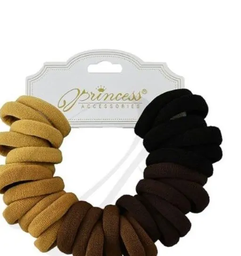 [PRINCESS ACCESORIES] Ligas Pequeñas Gruesas Cafe y Negro