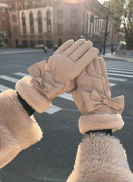 [SHEIN sc2308246781203693] Guantes Caqui de Invierno