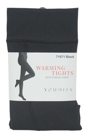 [YM-71071-CLO-ONE YOUMITA Warming Tights] Pantimedia Negra Termica