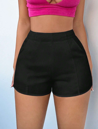 Short Negro tiro Alto