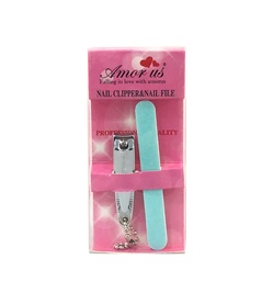 [AMOR US TOE NAIL CLIPPER AND NAIL FILE] Kit Pies Corta Uñas y Lima