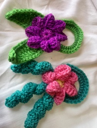 [CROCHET MICHELLE 01008] Scrunchie Crochet con Diseño