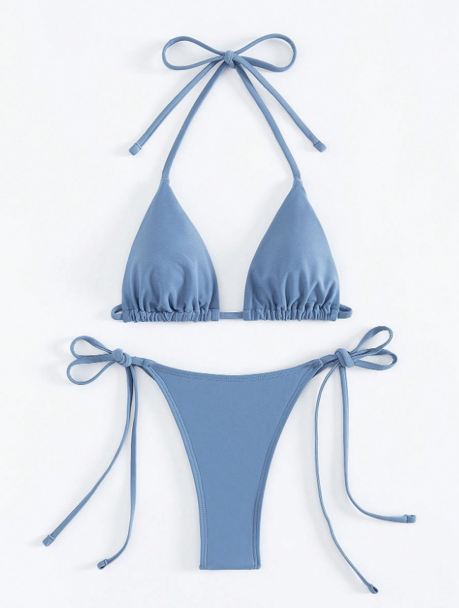 Bikini 2PCS Azul Bebe Basico Tanga