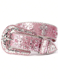 [sc2305248895187766 shein] Cinturon Rosa de Brillos