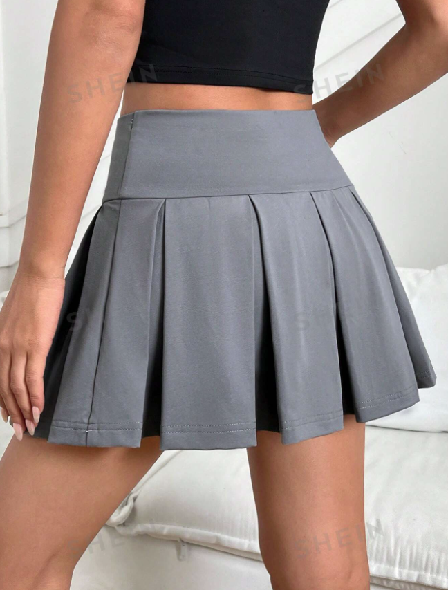 Falda de Tablas Gris