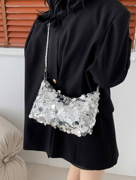 [sg2402229048582217 shein] Bolso de Noche Plateado