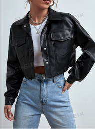 Chaqueta Negra estilo Biker