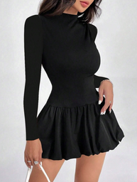 Vestido Negro Globo