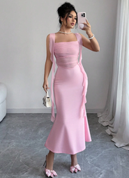 Vestido Rosa Largo