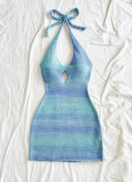 Vestido Azul Tejido