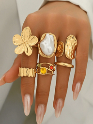 [sj2411070109303100 shein] Anillo Chunky Individual