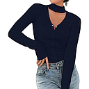 [ESPECIAL] Blusa Gargantilla Azul Marino ESP